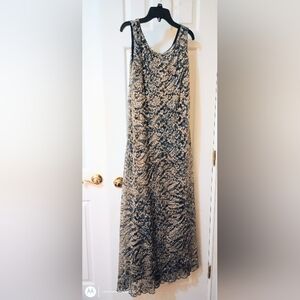 Navy & Gold lace  Women's Dress